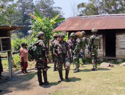 Satgas Pamtas Kewilayahan RI-PNG Yonif 645/Gty Pos Napua Laksanakan Kegiatan Pelayanan Kesehatan di Distrik Napua