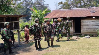 Satgas Pamtas Kewilayahan RI-PNG Yonif 645/Gty Pos Napua Laksanakan Kegiatan Pelayanan Kesehatan di Distrik Napua