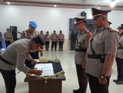 Kapolres Mesuji Pimpin Langsung Upacara Serah Terima Jabatan Kasat Samapta dan Kasat Lantas