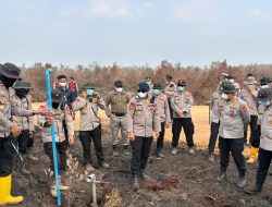 Operasi Aman Nusa II, Polda Sumsel Peragakan Penggunaan Cairan X-Fire di Lahan Gambut