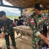Pererat Kebersamaan, Satgas Yonif 645/GTY Gelar Ibadah Minggu dan Perlombaan Bersama Anak-Anak di Kobakma