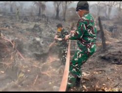 Pangdam XXII/TB Terjun Langsung Dalam Penanganan Karhutla di km 21 Palangkaraya