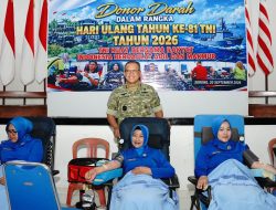 Prajurit TNI-Polri Donor Darah, Dukung Ketersediaan Stok Darah PMI Sorong