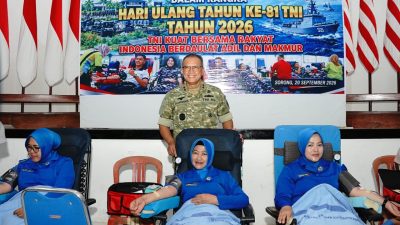 Prajurit TNI-Polri Donor Darah, Dukung Ketersediaan Stok Darah PMI Sorong
