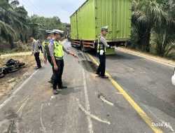 Sat Lantas Polres Mesuji Tangani Laka Lantas di Jalan Lintas Timur, Satu Orang Meninggal Dunia