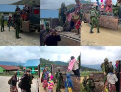 Humanis di Medan Tugas, Satgas Yonif 2 Marinir Ringankan Langkah Mama-Mama Saat Bawa Hasil Kebun