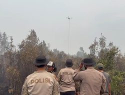 Optimalkan X-Fire dan Drone Udara, Polda Sumsel Bersama SLOG Polri Padamkan Karhutla di OKI