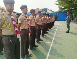 Kobarkan Jiwa Nasionalisme: Momen Koramil 04/Tempel Turun Langsung Gembleng Kedisiplinan Pramuka