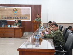 Korem 044/Gapo Gelar Rakor Kesiapan Lomba Bidar Piala Pangdam II/Sriwijaya