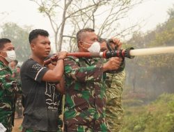 Kasdam XXII/TB Tinjau Langsung Penanganan Karhutla di Km 21 Palangka Raya
