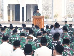 Kasrem 044/Gapo Hadiri Shalat Istisqa di Makodam II/Sriwijaya, Mohon Turunnya Hujan dan Kemudahan dalam Penanganan Karhutla