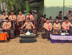 Sat Binmas Polres Mesuji Hadiri Apel Besar Peringatan Hari Pramuka ke-65 Tingkat Kabupaten Mesuji