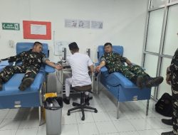 Yonif TP 951/PM Berikan Bantuan Donor Darah Bagi Warga Yang Menjalani Pengobatan Kanker Payudara
