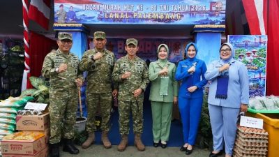 Meriahkan HUT Ke-81 TNI, Jajaran TNI Gelar Bazar Murah Serentak di Palembang