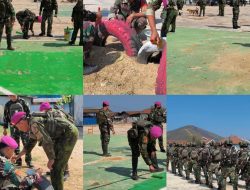 Terus Benahi dan Percantik Fasilitas Umum Lapangan Karel Gobay Oleh Satgas Yonif 2 Marinir Jelang HUT Ke-81 TNI