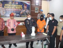 Polres Bima Musnahkan 138,35 Gram Sabu dari Lima Kasus Narkotika