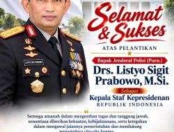 Resmi Dilantik sebagai Kepala Staf Kepresidenan, Jenderal Polisi Listyo Sigit Prabowo Terima Ucapan Selamat dan Doa