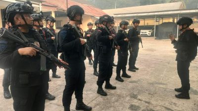 Operasi Sikat Musi 2026, 20 Personel Brimob Intensifkan Patroli di Palembang