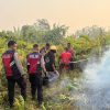 Dit Samapta Polda Papua Barat Daya Bersama Masyarakat Padamkan Kebakaran Hutan dan Lahan di Jalan Petrochina Klalin 6 Aimas