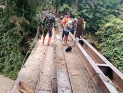 Kodim 0207/Simalungun Pembangunan Jembatan Bah Boluk di Simalungun Capai Progres 41,10 Persen