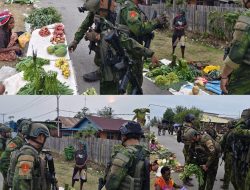 Senyum Bahagia Warga Uwapa, Satgas Yonif 2 Marinir Hadir Lariskan Dagangan Masyarakat