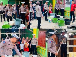 Ditlantas Polda Papua Barat Daya Salurkan 5.000 Liter Air Bersih ke Panti Asuhan Putra Putri Papua Muslim