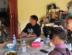 Gencarkan Komsos dan Edukasi Hukum, Satgas Pamtas Yonarmed 13/Nanggala Terima Penyerahan Sukarela 1 Pucuk Senjata Api Rakitan Jenis Bowman dari Warga Perbatasan