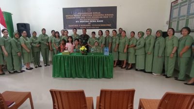 Pererat Silaturahmi dan Pembinaan Anggota, Ketua Persit KCK Cabang LXII Kodim 1310/Bitung Ny. Meryah Dewa Made Kunjungi Ranting 5 Dimembe dan Ranting 2 Bitung