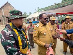 Dandim 1705/Nabire Bersama Bupati dan Forkopimda Menyempatkan Waktu Mendatangi Lokasi Pelaksanaan TMMD