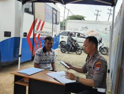 Polisi Bersama Masyarakat, Satlantas Polresta Sorong Kota Hadirkan Layanan SIM Keliling