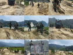Satgas HABEMA Yonif 2 Marinir Rampungkan Tahap Akhir Perbaikan Jembatan Kampung Komopa, Buka Harapan Baru bagi Perekonomian Warga