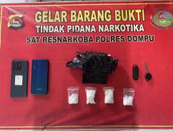 Polres Dompu Ungkap Kasus Narkoba di Karijawa, 57, 28 Gram Sabu Diamankan