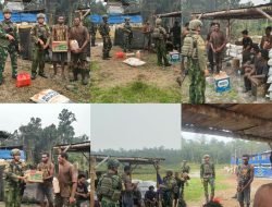 Hadir Membawa Kepedulian, Satgas Yonif 2 Marinir Berbagi Kebahagiaan dengan Masyarakat Kapiraya