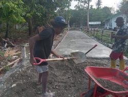 Semangat Kebersamaan, Pembangunan Jalan TMMD ke-130 Kodim 1808/Mansel Dirampungkan Sesuai Target