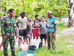 Selalu Siap dan Tak Mengenal Lelah, Satgas TMMD Ke-130 Kodim 1808/Mansel Terus Bantu Masyarakat Penuhi Kebutuhan Air Bersih