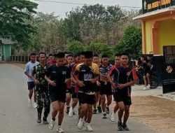 Jaga Kebugaran Fisik, Satgas TMMD 130 Kodim 1416/Muna Laksanakan Lari Pagi