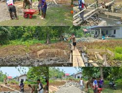 Satgas TMMD Ke-130 Kodim 1808/Mansel Lanjutkan Pembangunan Jembatan dan Pemasangan Begisting Pondasi Mulai Dikerjakan