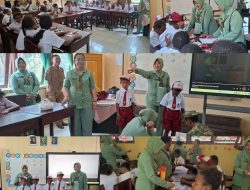 TMMD Ke-130, Ketua Bersama Pengurus Persit KCK Cabang XVII Kodim 1808/Mansel Berbagi Keberkahan Buat Anak-anak SD Nuhuwei