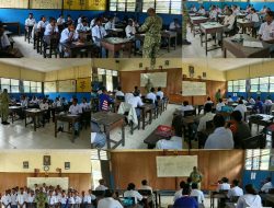 Tingkatkan Wawasan Kebangsaan Generasi Muda, Sertu Nixon Sosialisasikan Rekrutmen Bintara dan Tamtama TNI AD di SMA Shaloom Momiwaren