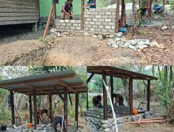 Pembangunan MCK Mulai Pemasangan Dinding, Satgas TMMD ke-130 Kodim 1808/Mansel Terus Tingkatkan Fasilitas Sanitasi Masyarakat