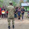 Wadansatgas TMMD Ke-130 Kodim 1808/Mansel Sosialisasikan Rekrutmen Bintara dan Tamtama TNI AD Kepada Generasi Muda Kampung Yamboi