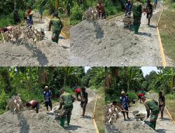 Terik Matahari Tak Surutkan Semangat, Satgas TMMD Ke-130 Kodim 1808/Mansel Bersama Warga Terus Berjuang Buka Akses Jalan Kampung Yamboi