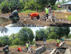 Medan Berlumpur Jadi Tantangan, Satgas TMMD Ke-130 Kodim 1808/Mansel Harus Bekerja Ekstra Demi Rampungkan Pembangunan Jembatan