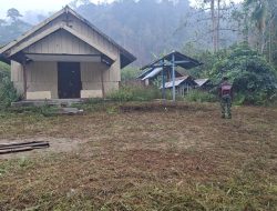 Satgas TMMD ke 130 Kodim 1808/Mansel, Bersihkan Gereja Wujud Kepedulian Terhadap Kenyamanan ibadah Masyarakat Kampung Yamboi