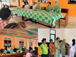 Peduli Kesehatan ibu dan anak, persit KCK Cabang XVII Kodim Mansel gelar sosialisasi kesehatan bagi warga kampung Yamboi dalam TMMD ke 130
