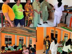 Masyarakat sehat dan Sejahtera jadi harapan persit KCK Cabang XVII Kodim Mansel dalam kegiatan TMMD ke 130