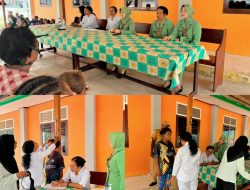 Persit KCK Cabang XVII Kodim Mansel Gandeng Puskesmas Nuhuwei Laksanakan pendataan kesehatan warga, wujud nyata kepedulian dalam TMMD ke 130