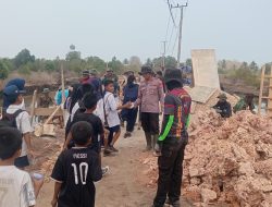 Disemangati Oleh Anak yang Membawakan Air Minum, Satgas TMMD Kodim Muna Tak Turun Semangat Walau Cuaca Panas