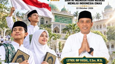 Dandim 0103/Aceh Utara Letkol Inf Faisal Ucapkan Selamat Hari Santri Nasional 2026