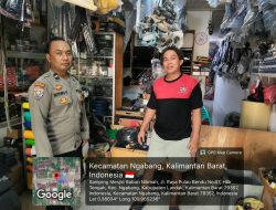 “Patroli Siang Hari, Polsek Ngabang Sambangi Bengkel dan Sampaikan Imbauan Kamtibmas”